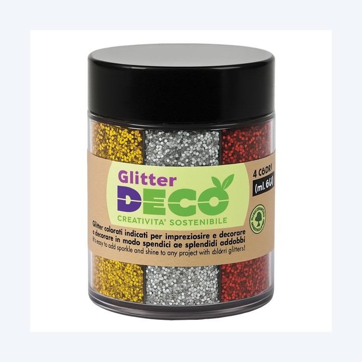 Glitter Bio grana fine 60ml colori — 103897 | Ecotempo