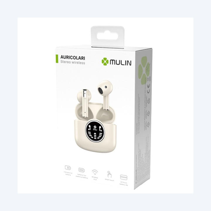No Brand Auricolare Bluetooth 5.3 Bianco MU | Ecotempo
