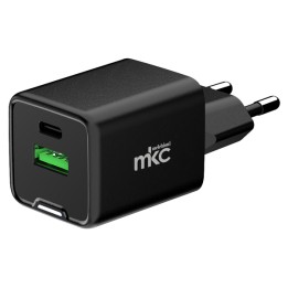 Caricatore USB 20W 1 USB-C + 1 USB-A Nero MKC Melchioni | Ecotempo