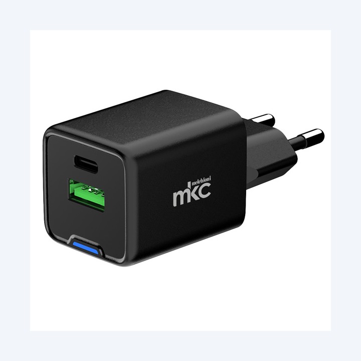 Caricatore USB 35W 1 USB-C + 1 USB-A Nero MKC Melchioni | Ecotempo