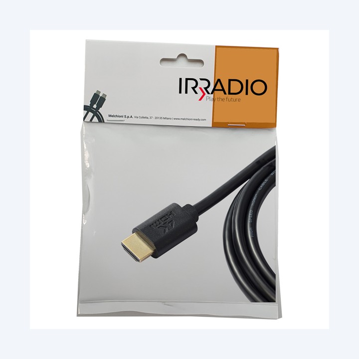 Cavo HDMI V1.4b 4K Ultra HD serie Silver 5mt- Irradio | Ecotempo