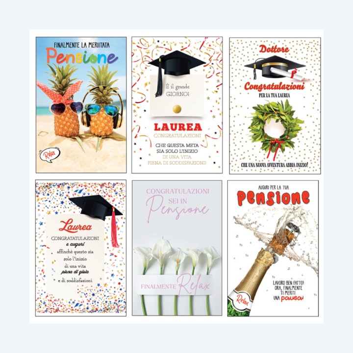 Biglietto Laurea/Pensione con glitter — 104151 | Ecotempo