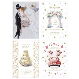 Biglietto Matrimonio con foil oro e — 104152 | Ecotempo