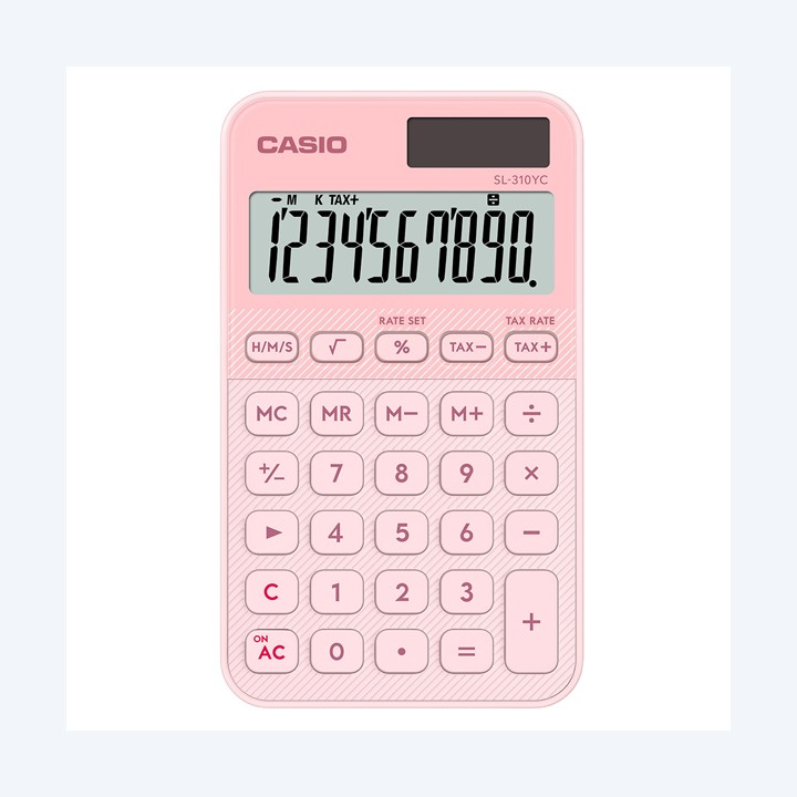 Calcolatrice tascabile SL-310YC 10 cifre rosa Casio | Ecotempo