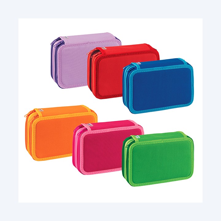 Astuccio 3 Zip Bicolors 13 x 20 x7,5 cm — 104485 | Ecotempo