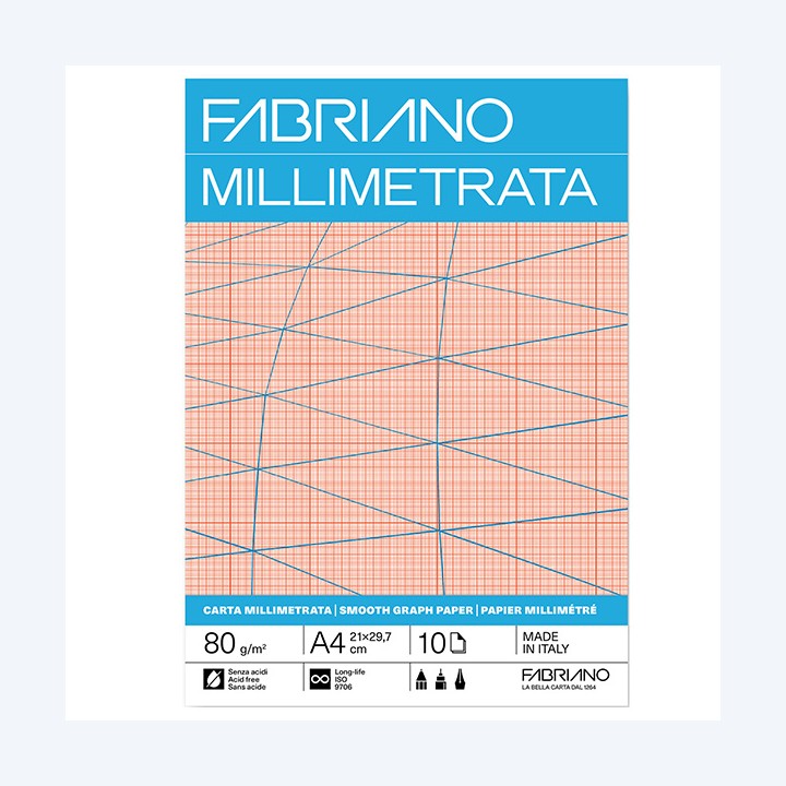 Blocco carta millimetrata 21 x 29,7 cm — 104499 | Ecotempo