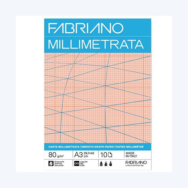 Blocco carta millimetrata A3 29,7 x 42 — 104501 | Ecotempo