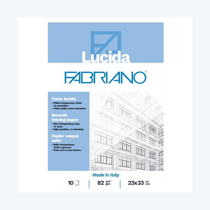 Blocco carta lucida 23 x 33gr 10 fogli 82gr Fabriano | Ecotempo
