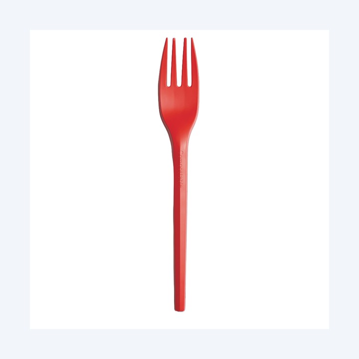 Forchette in CPLA 16 cm rosso Big Party conf. 20 pezzi | Ecotempo