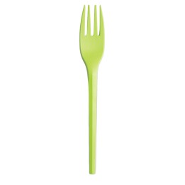 Forchette in CPLA 16 cm verde mela Big — 104729 | Ecotempo