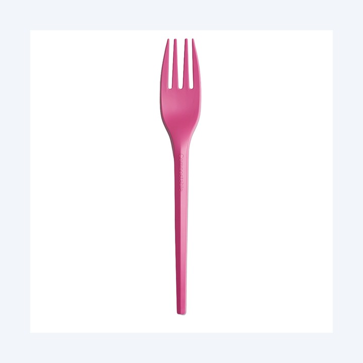 Forchette in CPLA 16 cm fucsia Big Party conf. 20 pezzi | Ecotempo