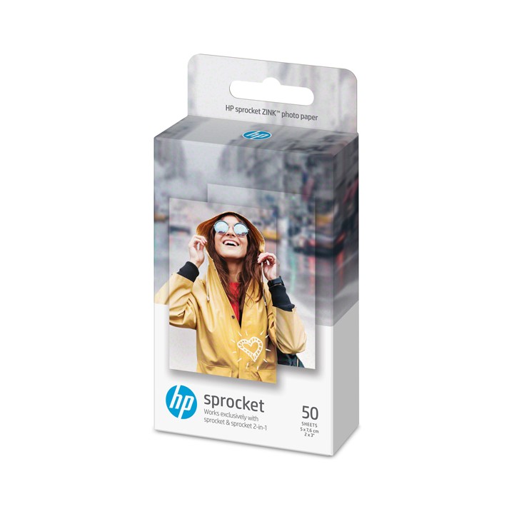 HP - carta fotografica - adesiva rimovibile, HP Zink, 5 x 7,6cm - conf. 50 fogli