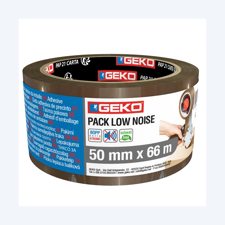 Nastro adesivo 5 cm x 66 m PP silenzioso avana Geko | Ecotempo
