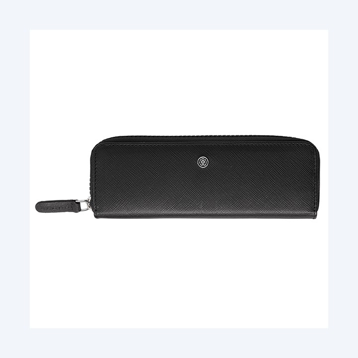 Portapenne c/zip pelle Saffiano nero Cross | Ecotempo
