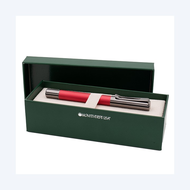 Penna roller Ritma punta M fusto rosso Monteverde | Ecotempo