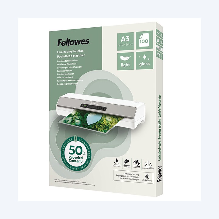Pouches riciclate A3 2x80 micron — 105018 | Ecotempo