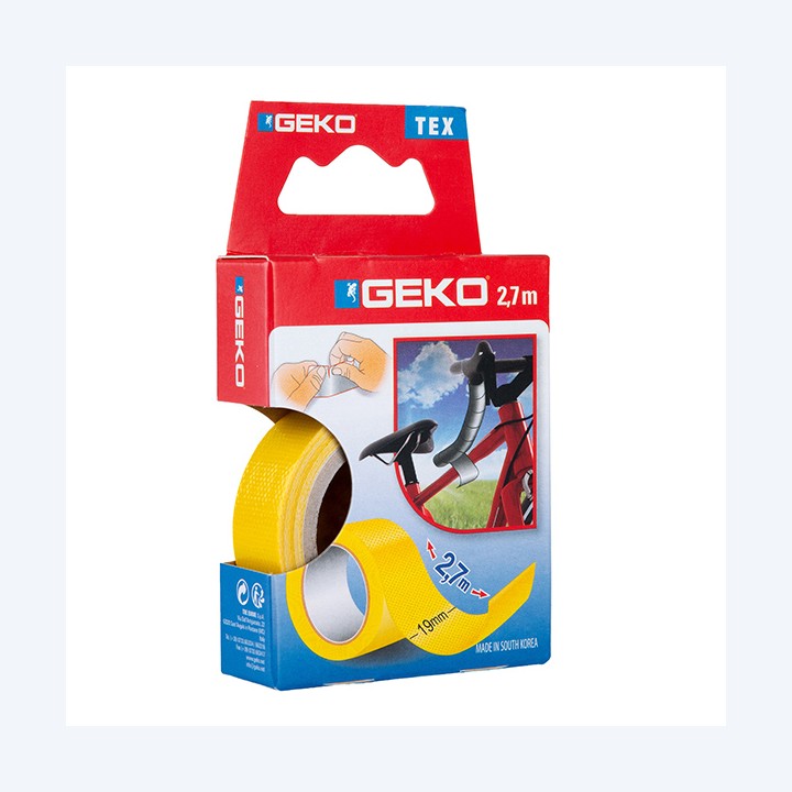 Nastro adesivo telato Tex 19 mm x 2,7 m giallo Geko | Ecotempo
