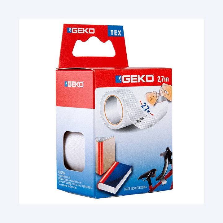 Nastro adesivo telato Tex 38 mm x 2,7 m bianco Geko | Ecotempo