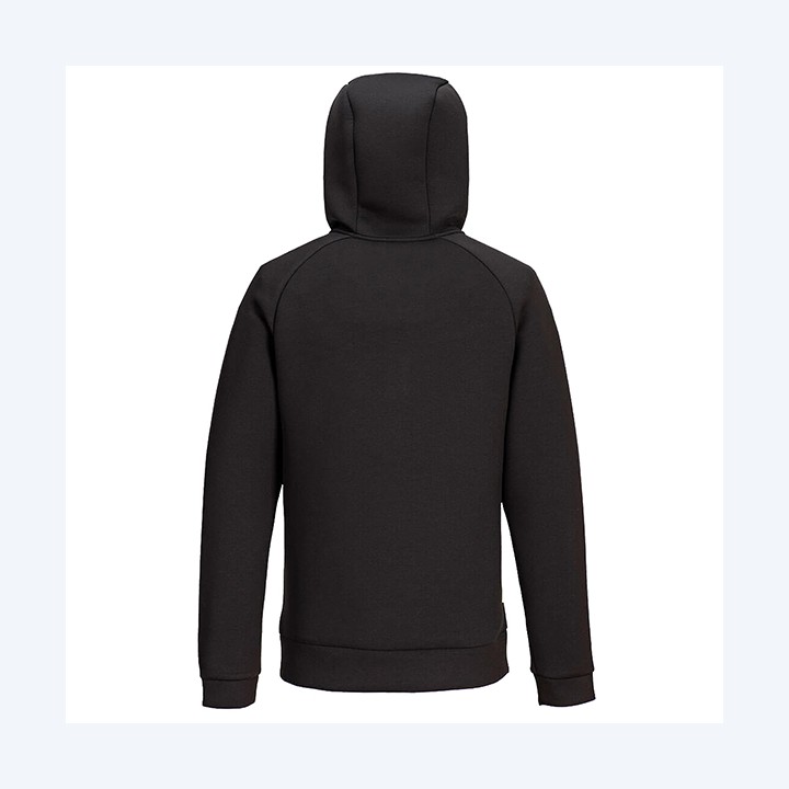 Felpa DX467 a mezza zip con cappuccio — 105168 | Ecotempo