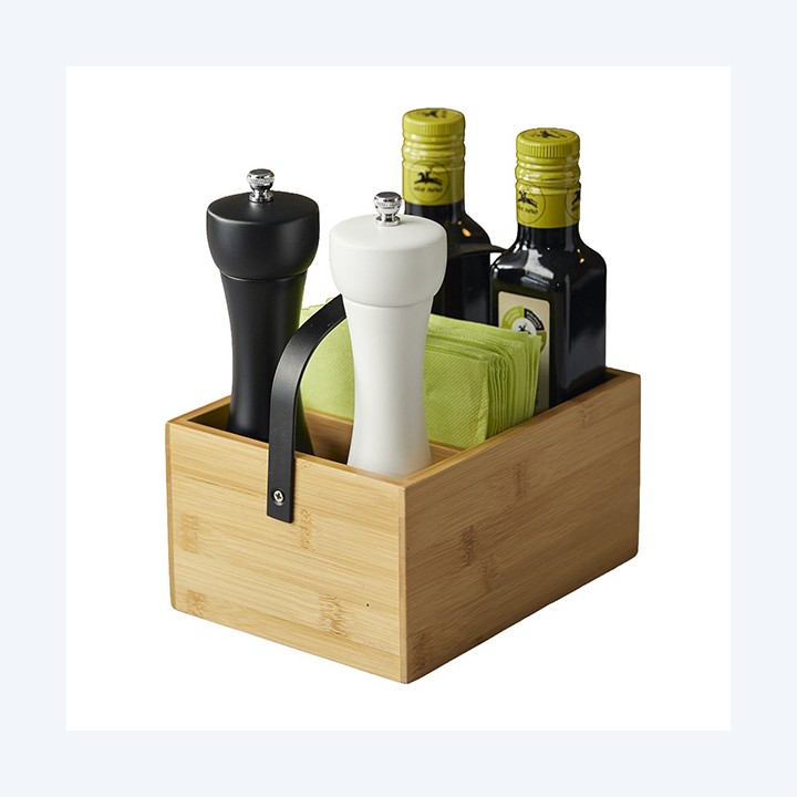 Cassetta porta condimenti bamboo — 105266 | Ecotempo