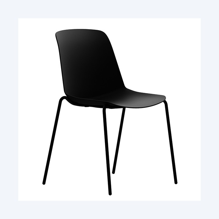 Seduta attesa Luna 4 gambe nero Unisit | Ecotempo