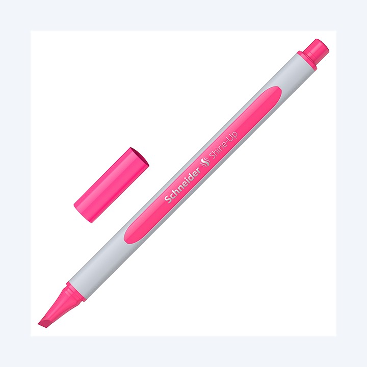 Evidenziatore Shine-Up punta a scalpello rosa Schneider | Ecotempo