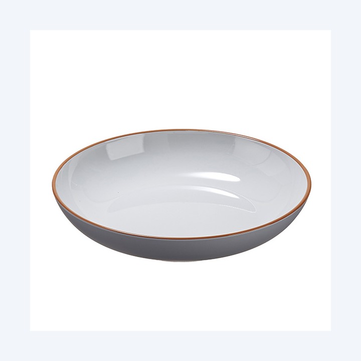 Piatto fondo rPET grigio Ø22,2 x 4,4cm Leone | Ecotempo