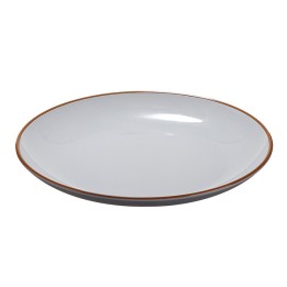 Piatto piano rPET grigio Ø22 x 2,6cm Leone | Ecotempo