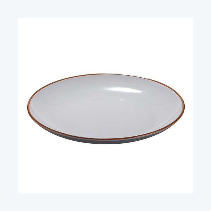 Piatto piano rPET grigio Ø22 x 2,6cm Leone | Ecotempo