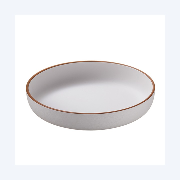Piatto fondo rPET bianco Ø21 x 3,8cm Leone | Ecotempo