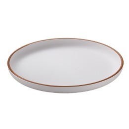 Piatto piano rPET bianco Ø22 x 2,6cm Leone | Ecotempo