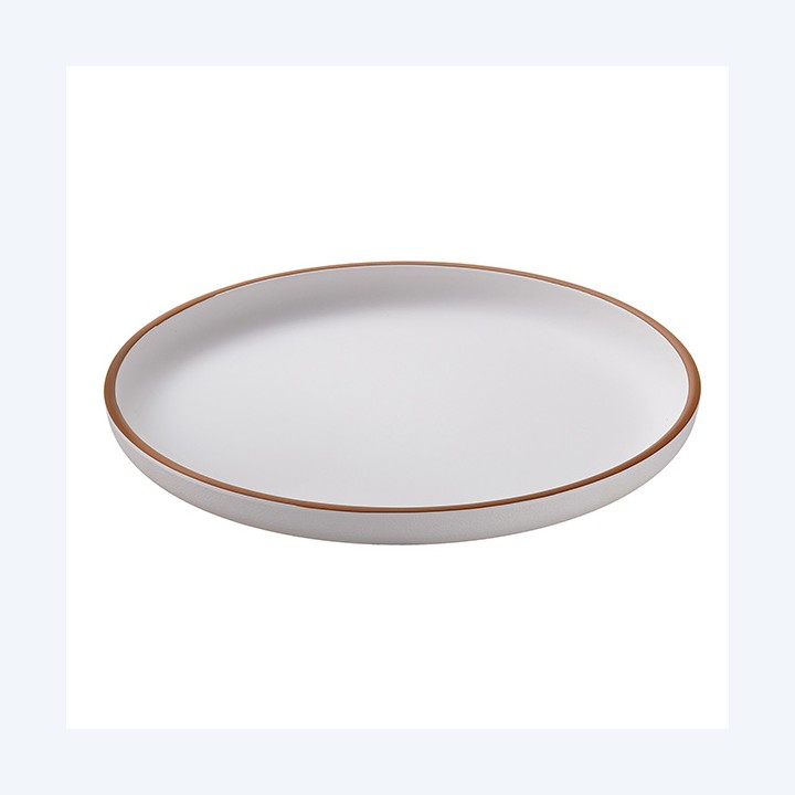 Piatto piano rPET bianco Ø22 x 2,6cm Leone | Ecotempo
