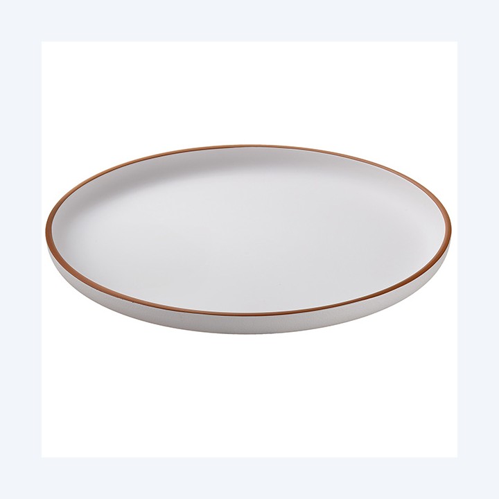 Piatto piano rPET bianco Ø27,5 x 2,8cm Leone | Ecotempo