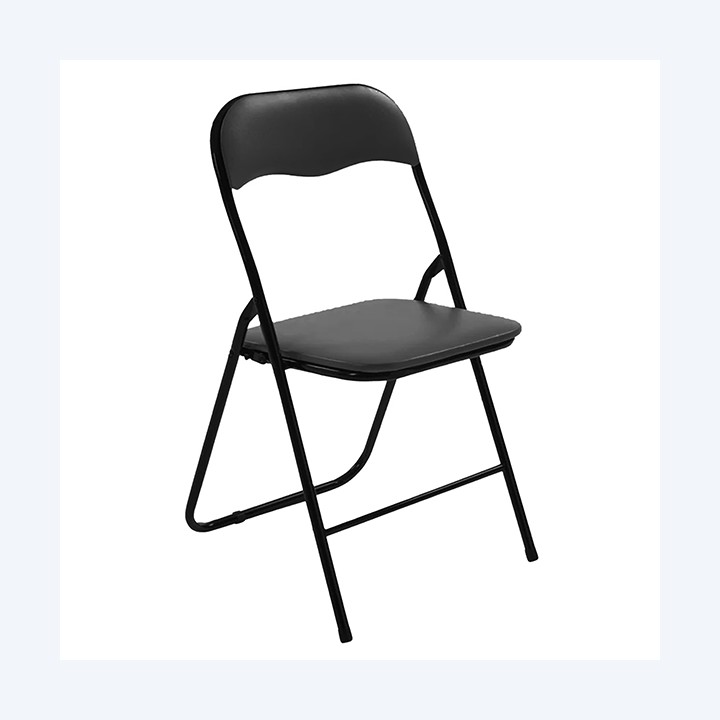 Sedia Slimmy pieghevole 43 x 44 x 79 cm nero Verdelook | Ecotempo