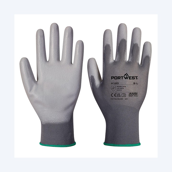 Guanti A120 palmo in PU L grigio Portwest | Ecotempo