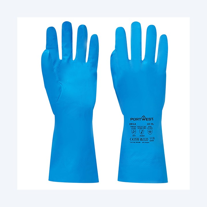 Guanti per alimenti nitrile M azzurro Portwest | Ecotempo