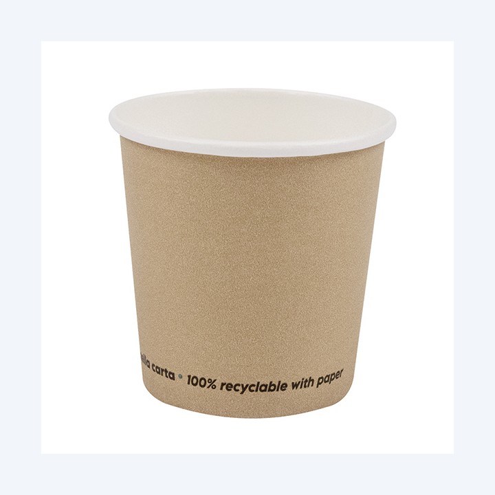 Bicchiere caffè carta 100 ml avana — 105719 | Ecotempo