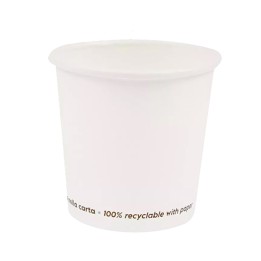 Bicchiere caffè carta 75 ml bianco — 105768 | Ecotempo
