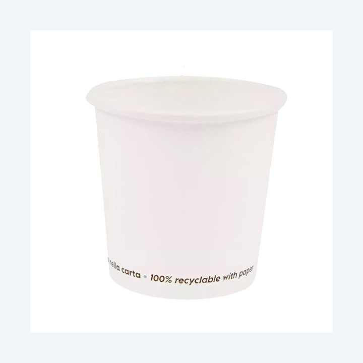 Bicchiere caffè carta 75 ml bianco — 105768 | Ecotempo