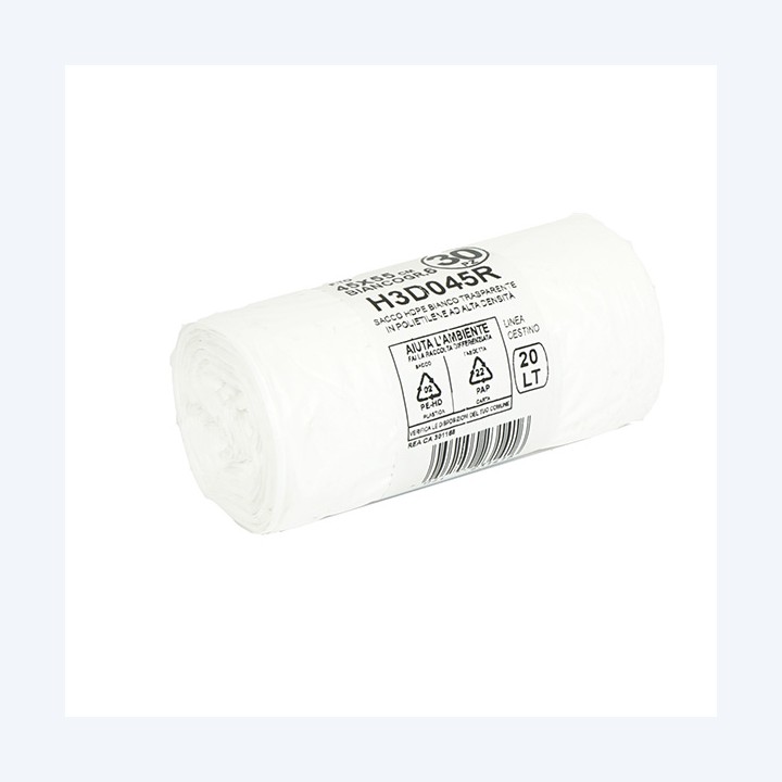 Sacco rifiuti HDPE 45 x 55 cm 20 L 15my — 105857 | Ecotempo