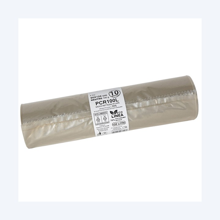 Sacco rifiuti PCR 90 x 120 cm 120 L 100 — 105868 | Ecotempo
