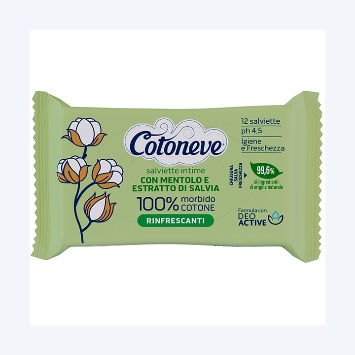 Salvietta intima rinfrescante cotone — 105926 | Ecotempo