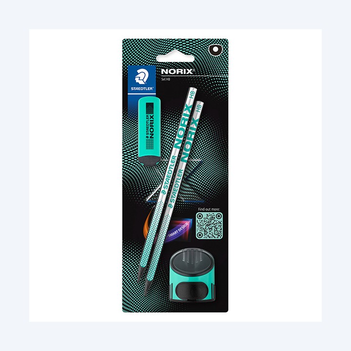Set Norix® matite temperamatite gomma — 106126 | Ecotempo
