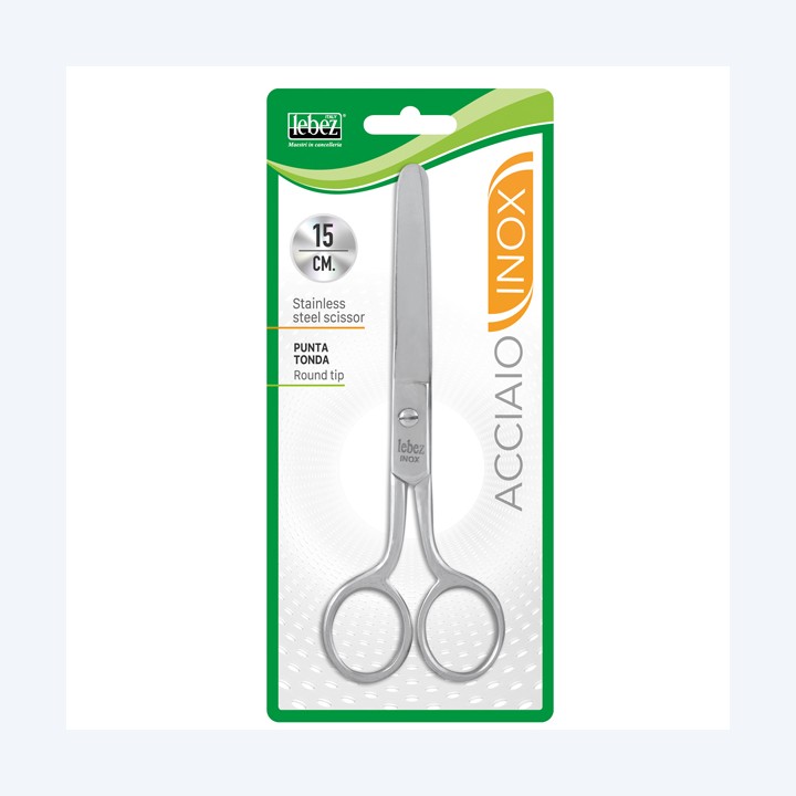 Forbice 056 punta tonda 15 cm acciaio inox Lebez | Ecotempo