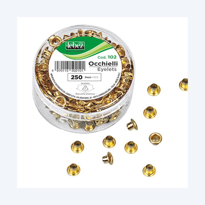 Occhielli ottonati per occhiellatrice — 25863 | Ecotempo