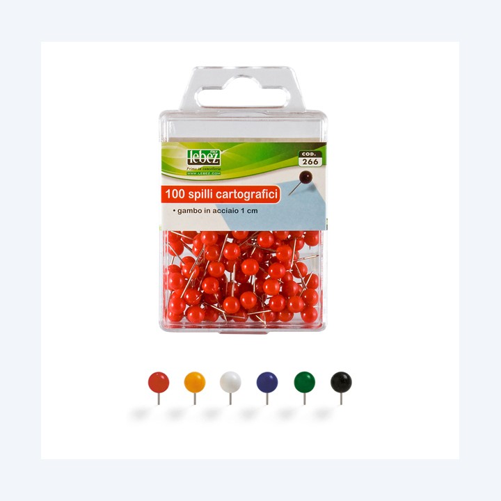 Spilli cartografici a sfera rosso Lebez — 26011 | Ecotempo
