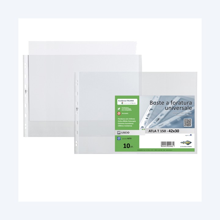 Buste forate Atla T pesante liscio 42 x — 26045 | Ecotempo