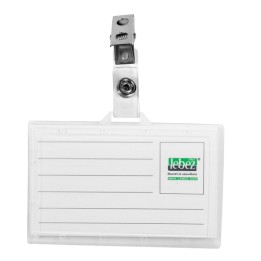 Portabadge con clip PVC semirigido 9 x 5,6 cm Lebez | Ecotempo