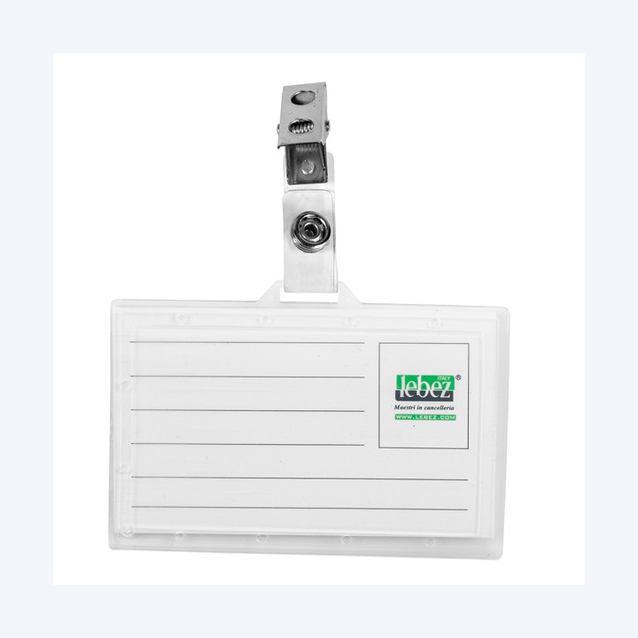 Portabadge con clip PVC semirigido 9 x 5,6 cm Lebez | Ecotempo