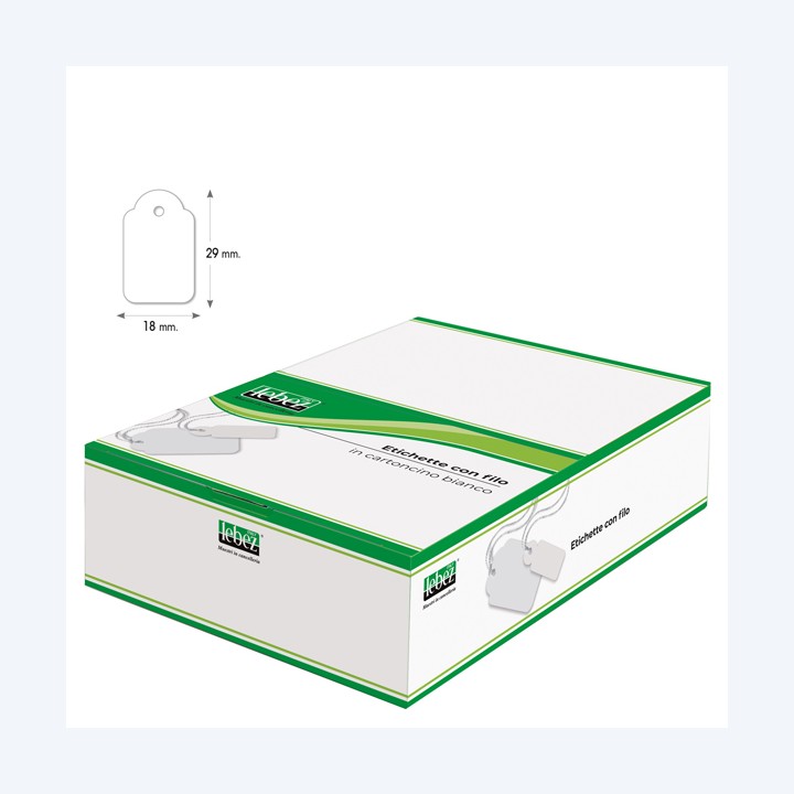 Etichette con filo A389 18 x 29 mm — 26671 | Ecotempo
